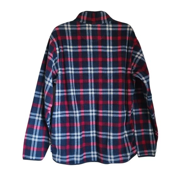 🔥LAST DAY! vintage ralph lauren chaps shacket jacket plaid 1/4 zip mens size L - Picture 2 of 5